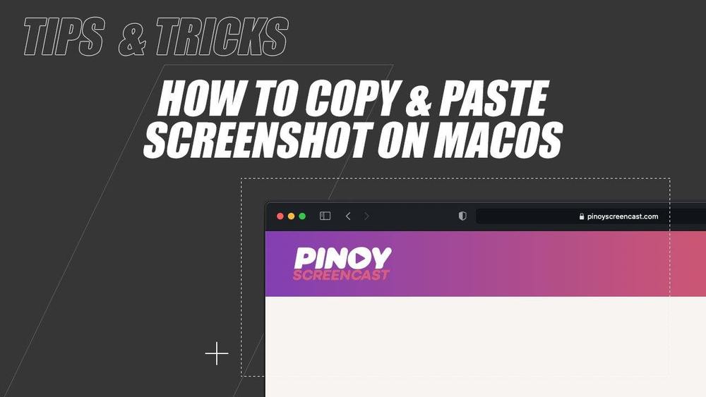 How To Copy And Paste Screenshot Image On MacOs » Pinoyscreencast